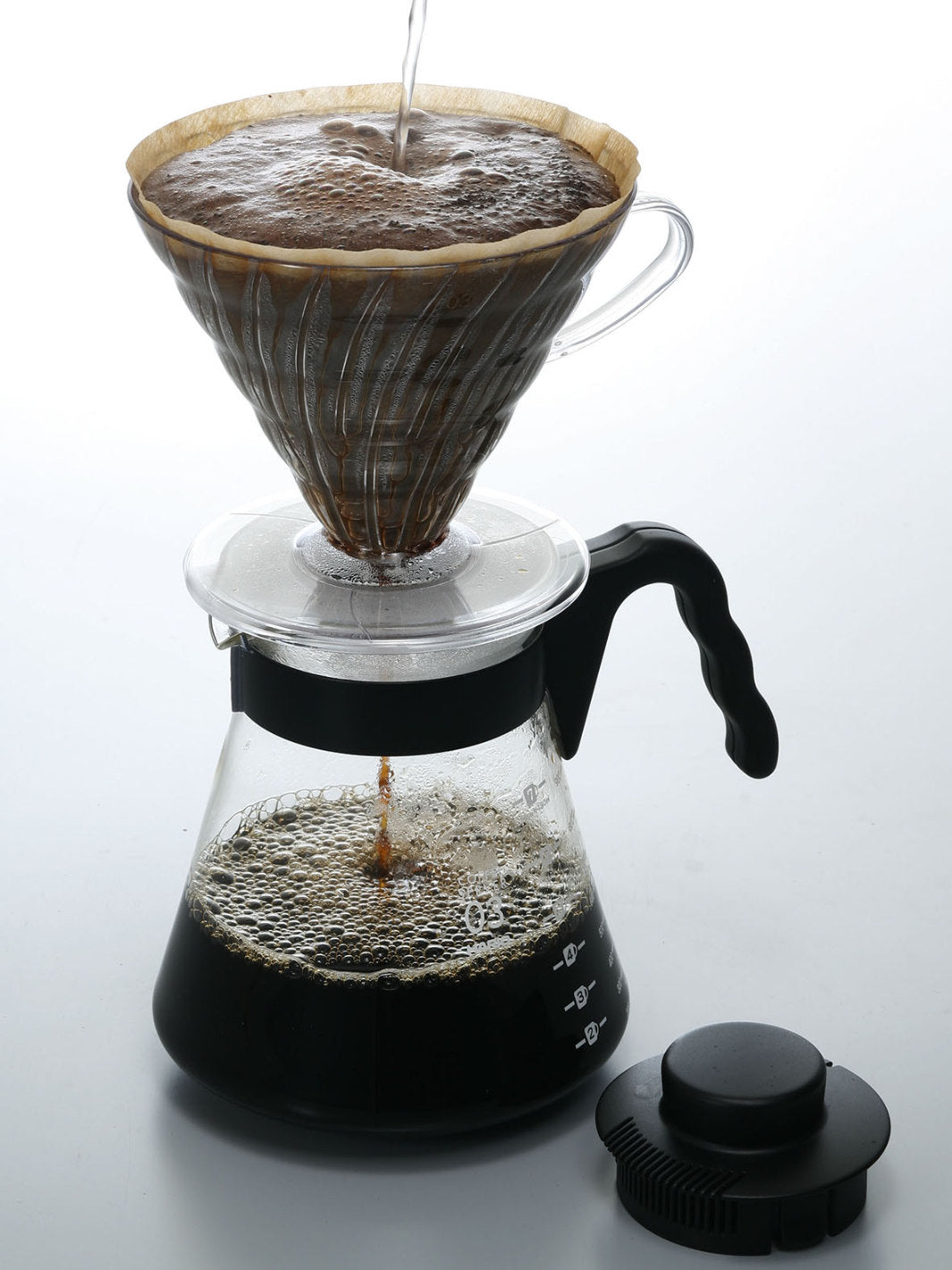 v60 Pour Over Carafe Drip Coffee Pot 300/500/700ml Glass Range